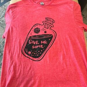 Gildan handmade brand new T-shirt, red give me some space medium